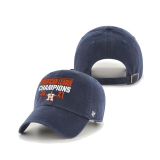 Men's Houston Astros Navy 2021 American League Champions Clean Up Adjustable Hat