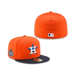 Men's Houston Astros Orange Navy 2021 World Series Bound Alternate Sidepatch 59FIFTY Fitted Hat