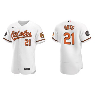 Austin Hays Orioles White Authentic 30th Anniversary Jersey
