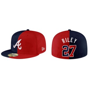 Austin Riley Atlanta Braves Navy Red Split Hat