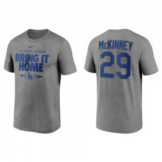 Billy McKinney Los Angeles Dodgers Gray 2021 Postseason Proving Grounds T-Shirt