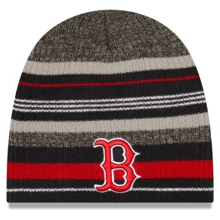 Boston Red Sox Striped Beanie Hat Navy