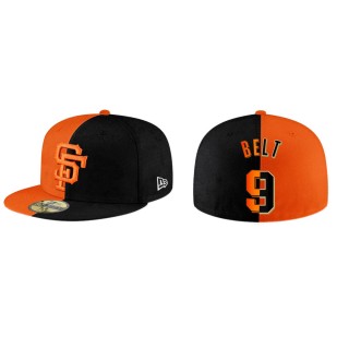 Brandon Belt Giants Orange Black Split 59FIFTY Hat