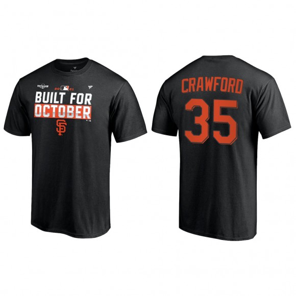 Brandon Crawford San Francisco Giants Black 2021 Postseason Locker Room T-Shirt