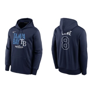 Brandon Lowe Tampa Bay Rays Navy 2021 Postseason Authentic Collection Dugout Pullover Hoodie