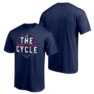 Atlanta Braves Freddie Freeman Navy The Cycle T-Shirt