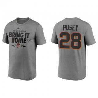 Buster Posey San Francisco Giants Gray 2021 Postseason Proving Grounds T-Shirt