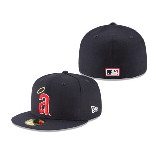 California Angels Cooperstown Collection Logo 59FIFTY Fitted Hat Navy