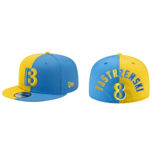 Carl Yastrzemski Red Sox Gold Blue City Connect Split 59FIFTY Hat