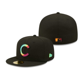Chicago Cubs Neon Fill 59FIFTY Cap Black