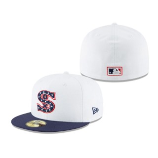 White Sox Cooperstown Collection Logo 59FIFTY Fitted Hat White
