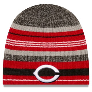 Cincinnati Reds Striped Beanie Hat Red