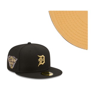 Detroit Tigers 2005 All-Star Game Metallic Gold Undervisor Fitted Hat Black