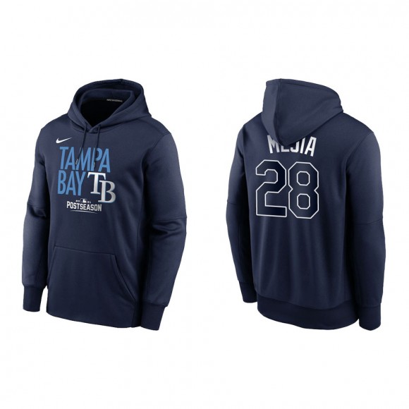 Francisco Mejia Tampa Bay Rays Navy 2021 Postseason Authentic Collection Dugout Pullover Hoodie