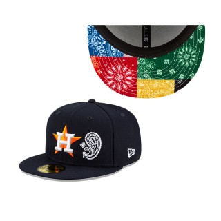 Houston Astros Patchwork Undervisor Fitted Hat