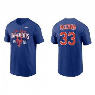 James McCann New York Mets Royal 1986 World Series 35th Anniversary Infamous T-Shirt