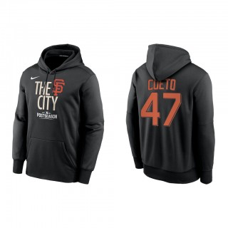 Johnny Cueto San Francisco Giants Black 2021 Postseason Authentic Collection Dugout Pullover Hoodie