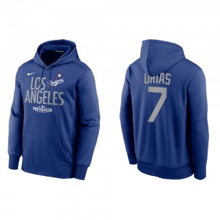 Julio Urias Los Angeles Dodgers Royal 2021 Postseason Authentic Collection Dugout Pullover Hoodie