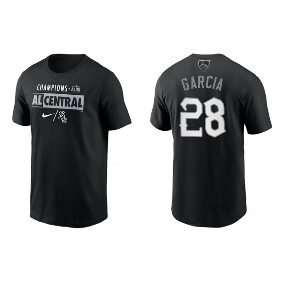Leury Garcia White Sox Black 2021 AL Central Division Champions T-Shirt