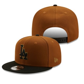 Los Angeles Dodgers Color Pack 2-Tone 9FIFTY Snapback Cap Brown Black