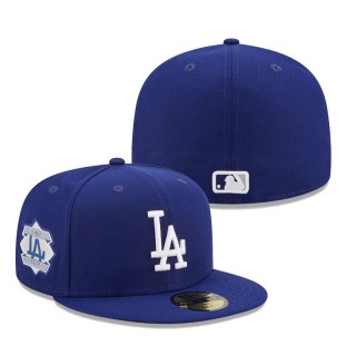 Los Angeles Dodgers Logo Side 59FIFTY Fitted Cap Royal