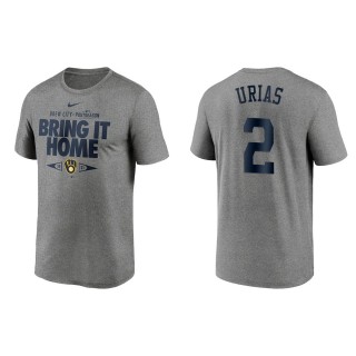 Luis Urias Milwaukee Brewers Gray 2021 Postseason Proving Grounds T-Shirt