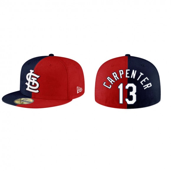 Matt Carpenter Cardinals Navy Red Split 59FIFTY Hat