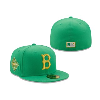 Boston Red Sox New Era 1936 MLB All-Star Game Side Patch Yellow Undervisor 59FIFTY Fitted Hat Kelly Green