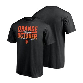 Giants Fanatics Branded Black 2021 Postseason Orange October T-Shirt