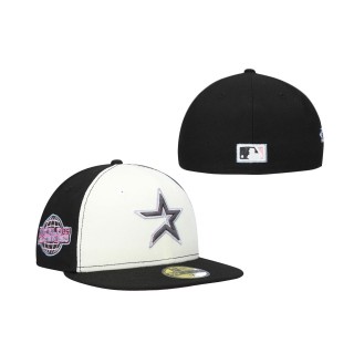 Houston Astros New Era 2005 World Series Pink Undervisor 59FIFTY Fitted Hat Cream Black