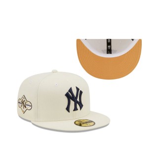 New York Yankees New Era 1958 World Series Chrome Alternate Undervisor 59FIFTY Fitted Hat Cream