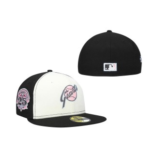 San Francisco Giants New Era 25th Anniversary Pink Undervisor 59FIFTY Fitted Hat Cream Black