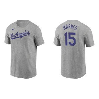 Men's Los Angeles Dodgers Austin Barnes Gray Name & Number T-Shirt