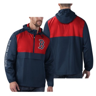 Men's Boston Red Sox Nav Red Lineman Hoodie Jacket