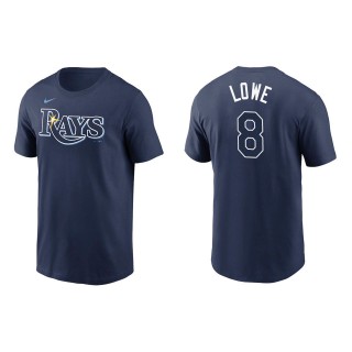 Men's Tampa Bay Rays Brandon Lowe Navy Name & Number T-Shirt