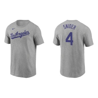 Men's Los Angeles Dodgers Duke Snider Gray Name & Number T-Shirt