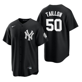 Men's New York Yankees Jameson Taillon Black White Replica Jersey