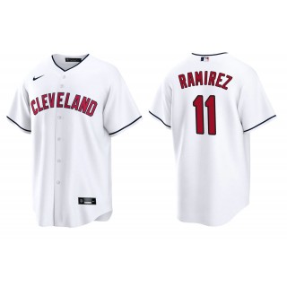 Men's Cleveland Indians Jose Ramirez White Replica Alternate Jersey