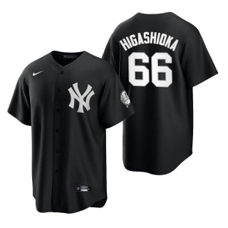 Men's New York Yankees Kyle Higashioka Black White Replica Jersey