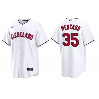 Men's Cleveland Indians Oscar Mercado White Replica Alternate Jersey