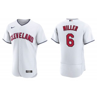 Men's Cleveland Indians Owen Miller White Authentic Alternate Jersey