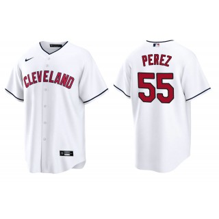 Men's Cleveland Indians Roberto Perez White Replica Alternate Jersey