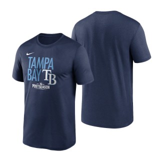 Bay Rays Navy 2021 Postseason Authentic Collection Dugout T-Shirt