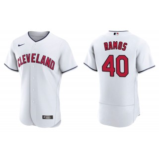 Men's Cleveland Indians Wilson Ramos White Authentic Alternate Jersey