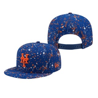 New York Mets Splatter 9FIFTY Snapback Hat Royal