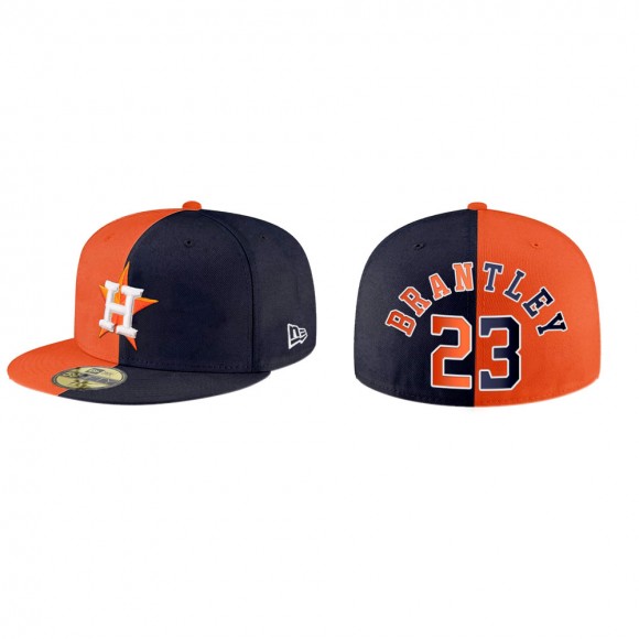 Michael Brantley Houston Astros Orange Navy Split Hat