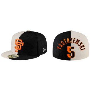 Mike Yastrzemski Giants Cream Black Split 59FIFTY Hat