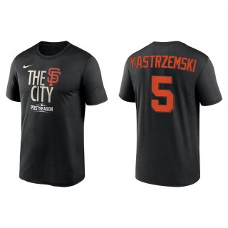 Mike Yastrzemski San Francisco Giants Black 2021 Postseason Authentic Collection Dugout T-Shirt