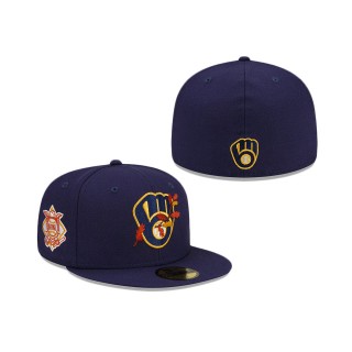 Men's Milwaukee Brewers Leafy Front 59FIFTY Fitted Hat