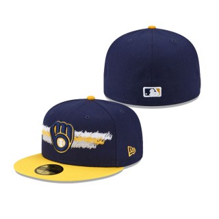 Milwaukee Brewers New Era Scribble 59FIFTY Fitted Hat